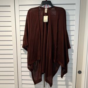 a.n.a Wine‎ Open Front Kimono Cardigan NWT One Size